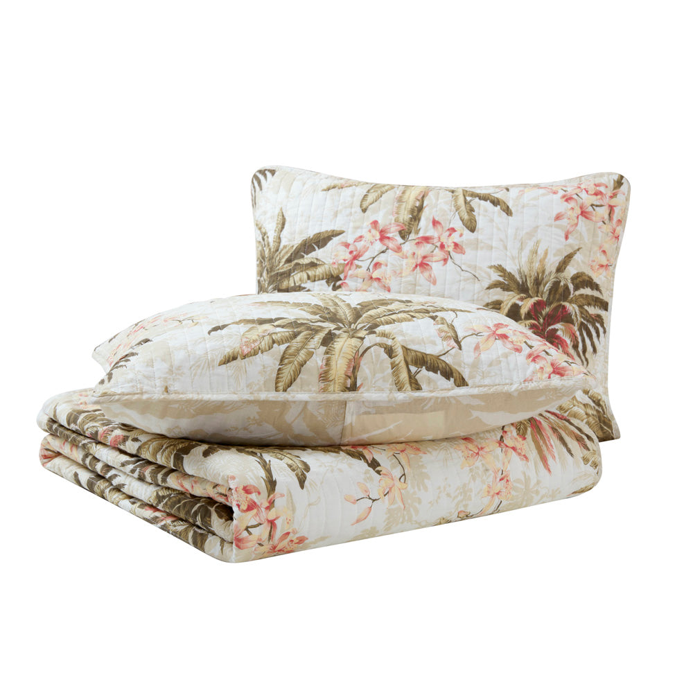 Tommy Bahama Bonny Cove Coverlet Set Stack | My Linen