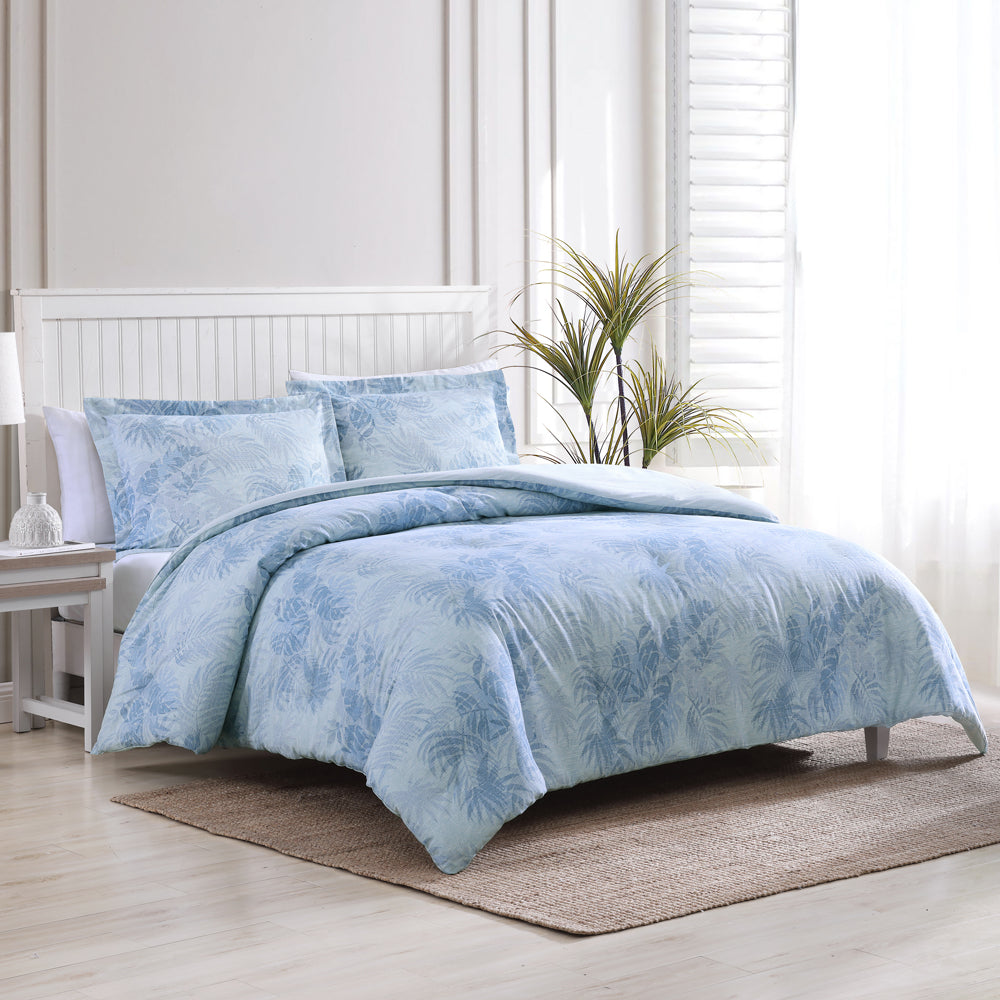 Hanalei Bay Blue Quilt Cover Set | Queen Bed