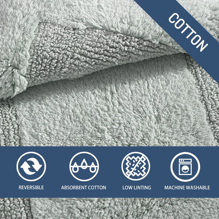 Tommy Bahama Longbranch Pale Jade Reversible Bath Mat Content | My Linen