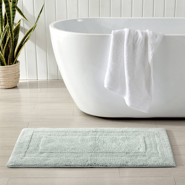 Tommy Bahama Longbranch Pale Jade Reversible Bath Mat Lifestyle | My Linen