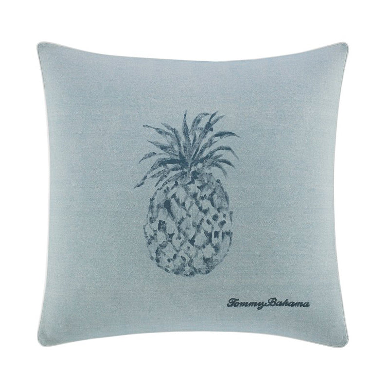 Raw Coast Pineapple Blue Square Filled Cushion