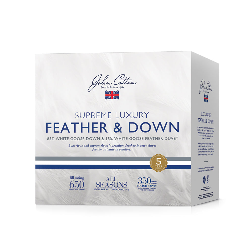 Supreme Luxury 85/15 Goose Down & Feather Quilt / Doona | Double Bed