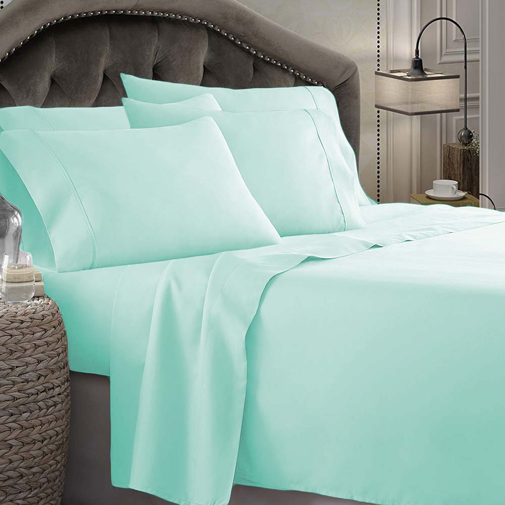 1800 Series Microfibre Sheet Set Aqua | King Single Bed