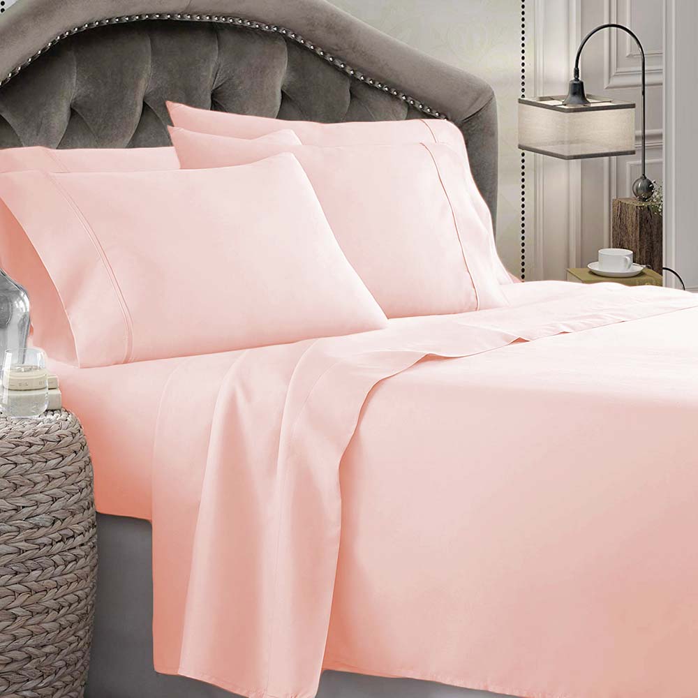 1800 Series Microfibre Sheet Set Tea Rose | King 50cm Bed