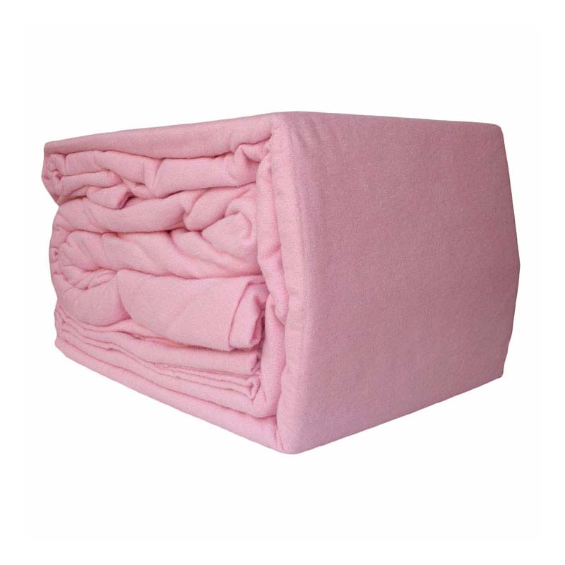 100% Egyptian Cotton Flannelette Sheet Set Pink | King Single Bed