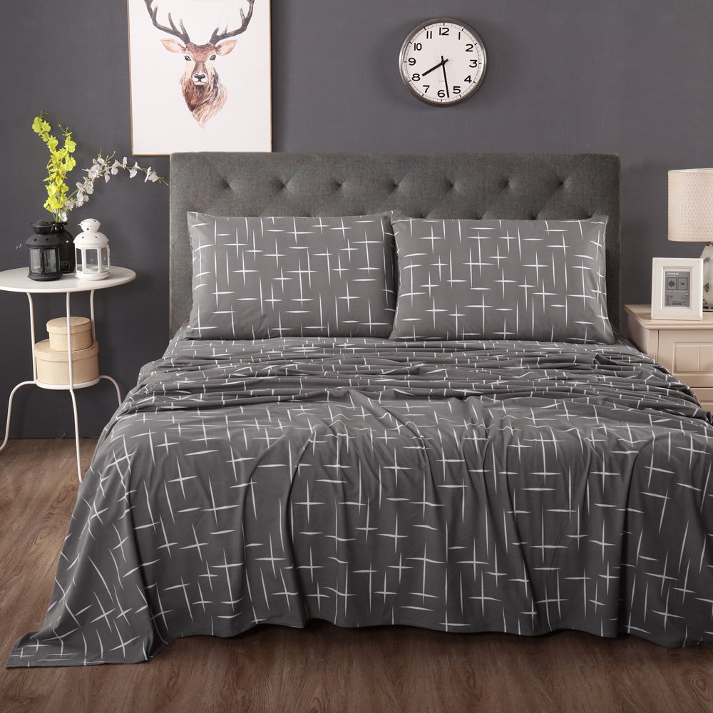 Micro Flannel Winter Night Sheet Set | King Single Bed