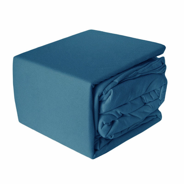 Micro Flannel Steel Blue Sheet Set | King Single Bed