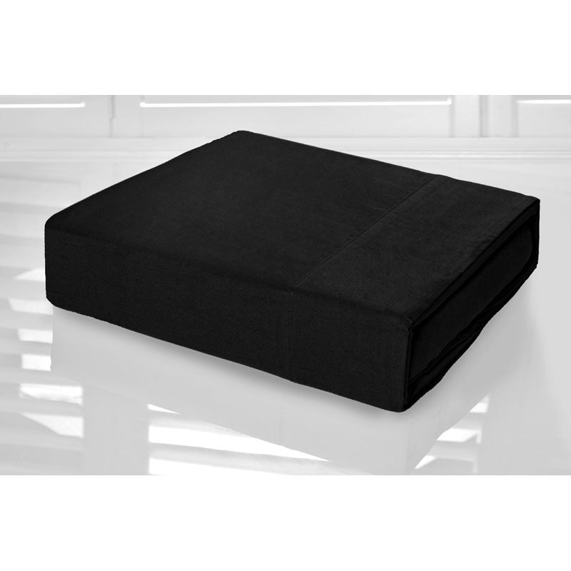 Black Sheet Set 225TC Easy Care Percale | Double Bed