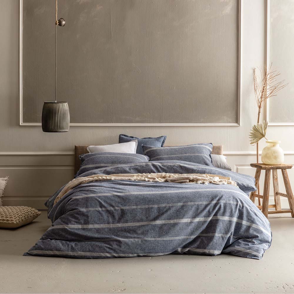 Balmoral Navy Quilt Cover Set | King Bed