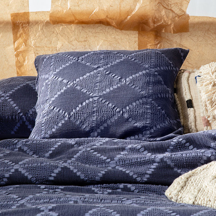 Orion Blue Quilt Cover Set | Double Bed