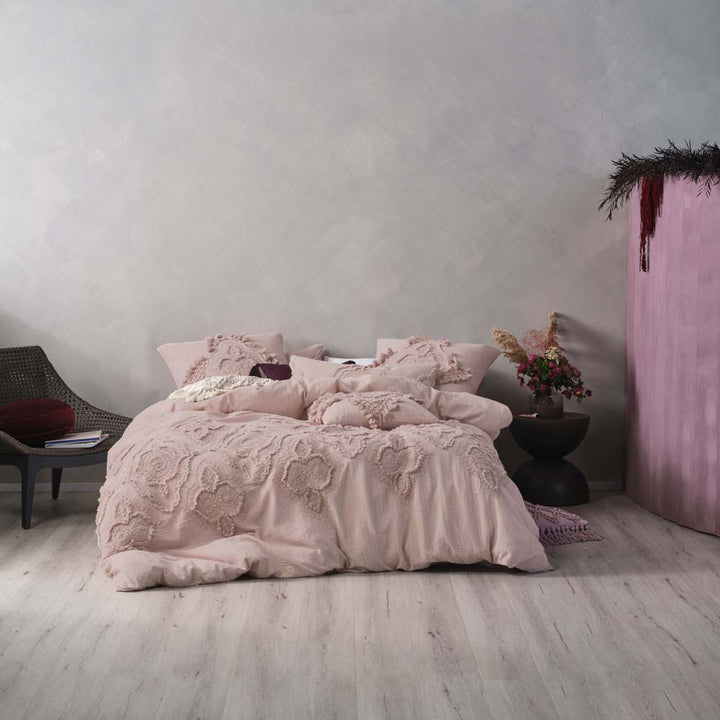 Alli Mauve Quilt Cover Set | Queen Bed