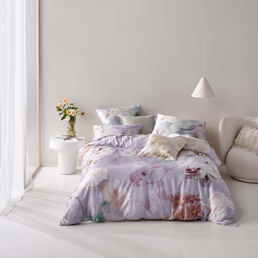 Annella Lilac Quilt Cover Set | King Bed