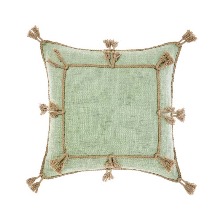 Hannah Mint Square Filled Cushion