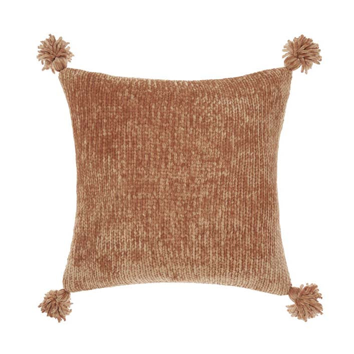 Hara Brandy Square Filled Cushion