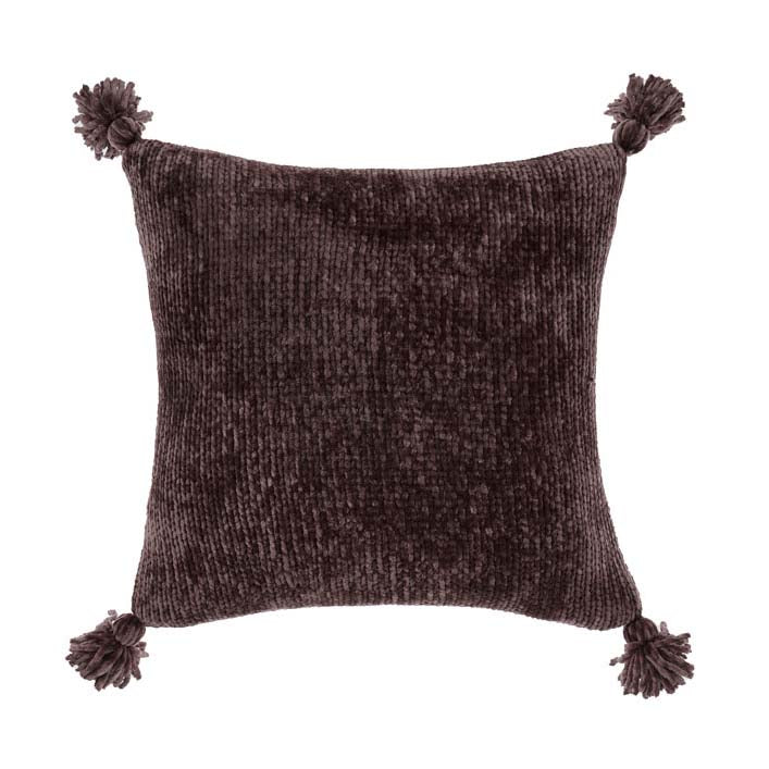 Hara Espresso Square Filled Cushion