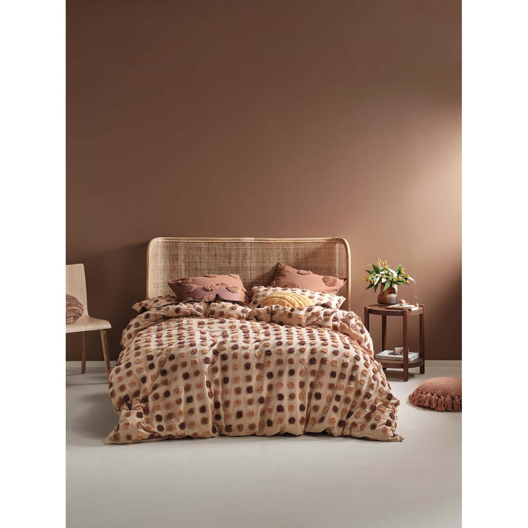 Haze Pecan Quilt Cover Set | King Bed