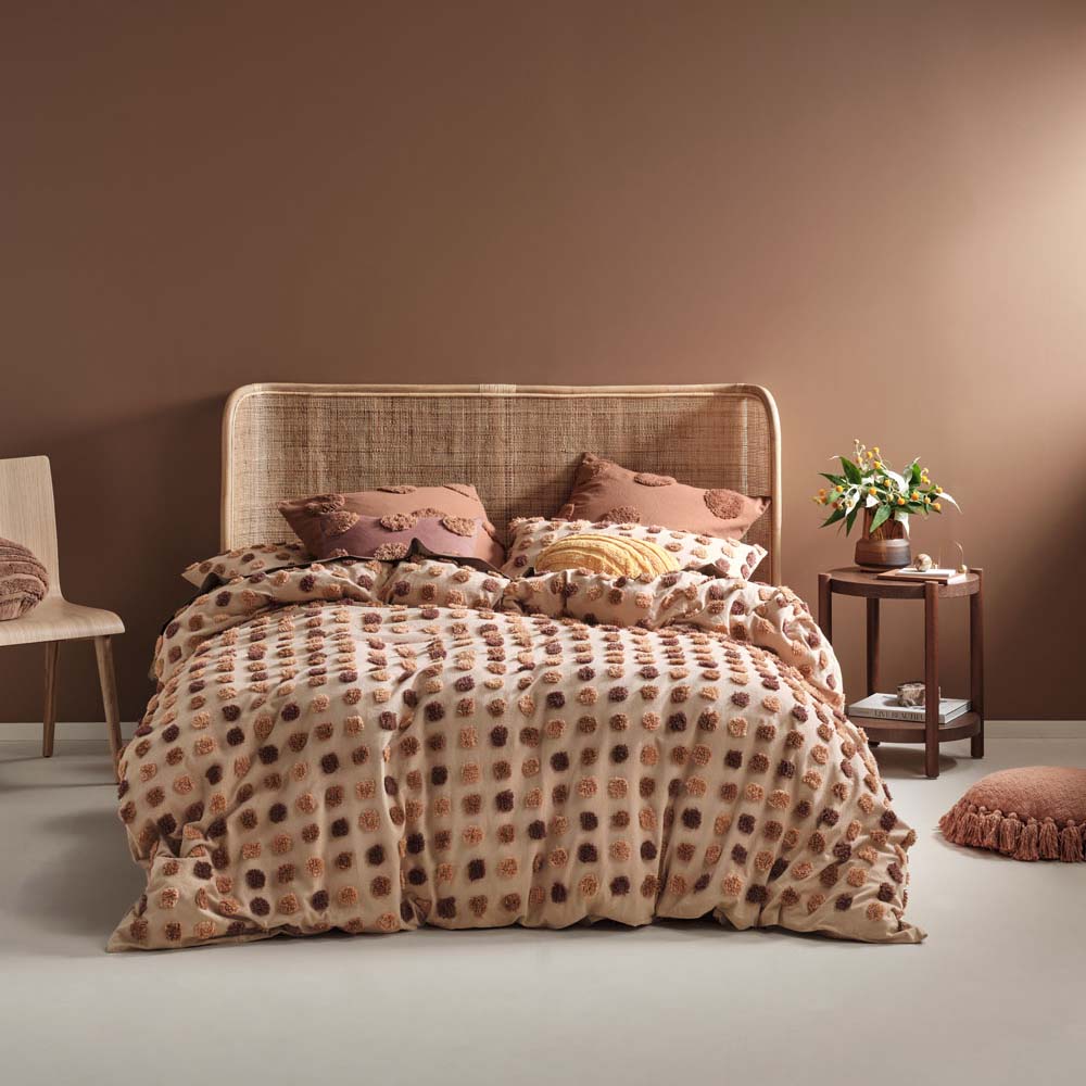 Haze Pecan Quilt Cover Set | King Bed