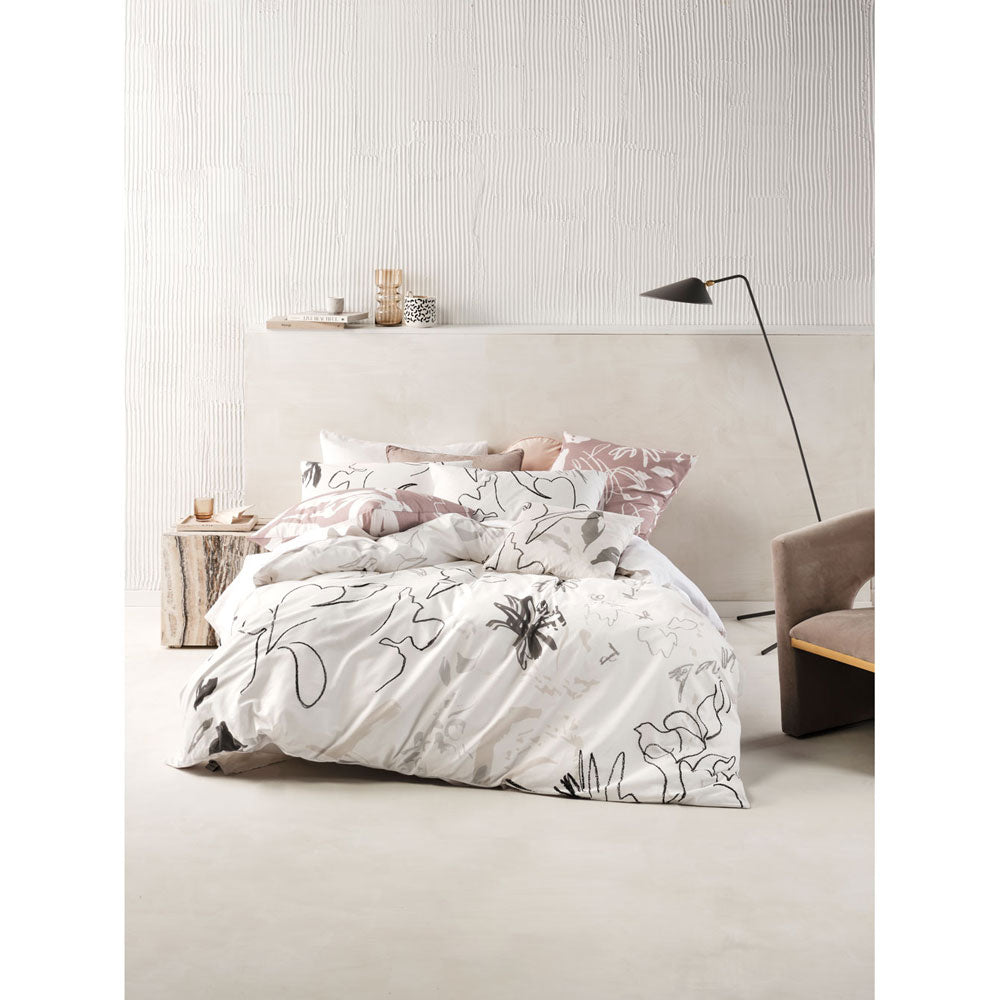 Lennox Neutral Quilt Cover Set | Super King