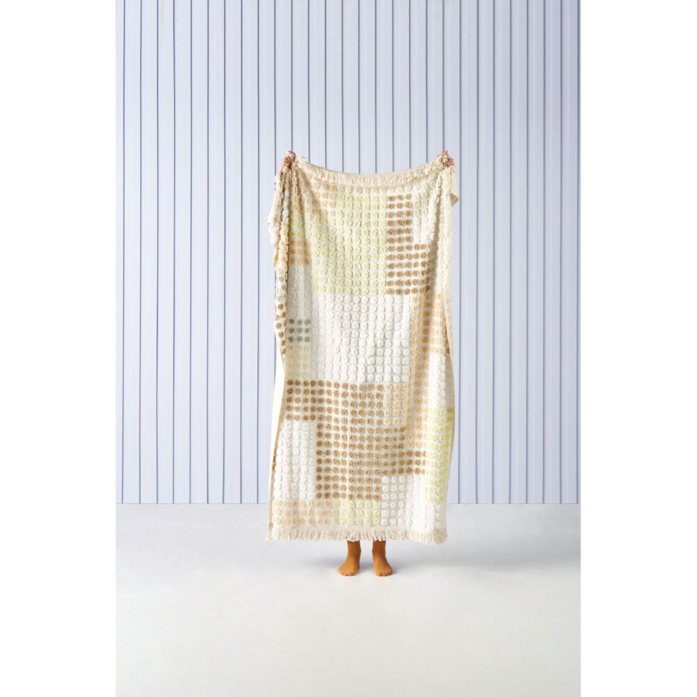 Linen House Mckenzie Vanilla Throw Lifestyle | My Linen