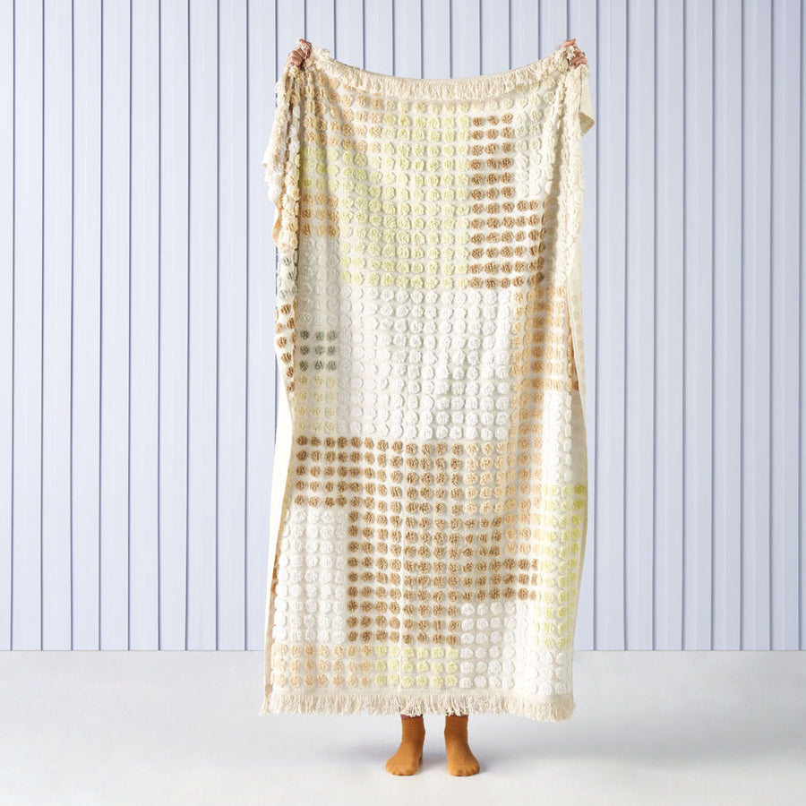 Linen House Mckenzie Vanilla Throw | My Linen