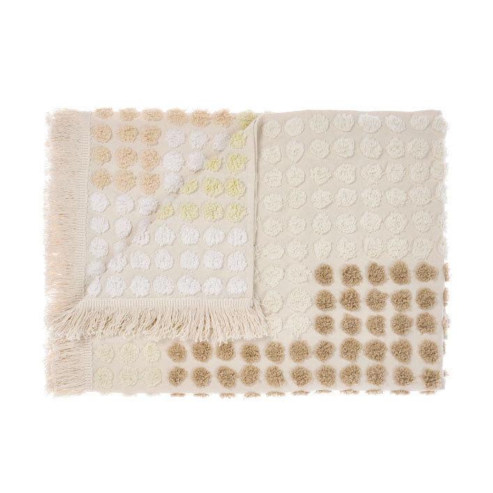 Linen House Mckenzie Vanilla Throw Folded | My Linen