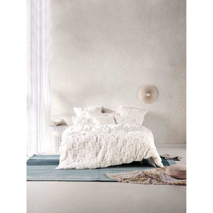 Memphis White Quilt Cover Set | Double Bed