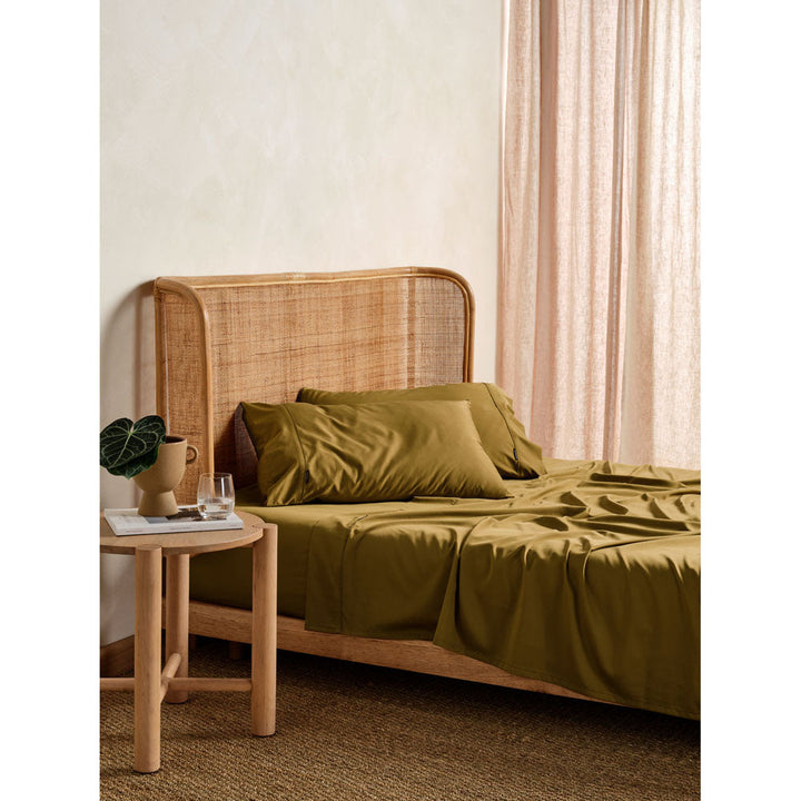 Nara Bronze 400TC Bamboo Cotton Sheet Set | Super King 50cm