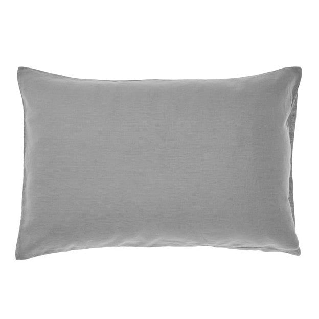 Nimes Ash Linen Standard Pillowcase