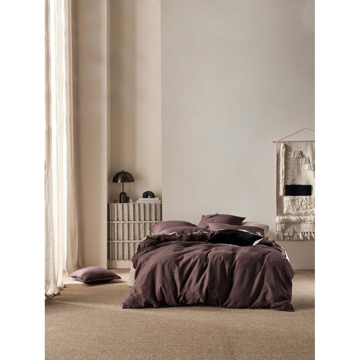 Nimes Espresso Quilt Cover Set | Single Bed