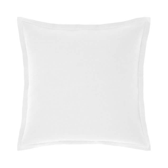 Nimes White Linen Square Filled Cushion