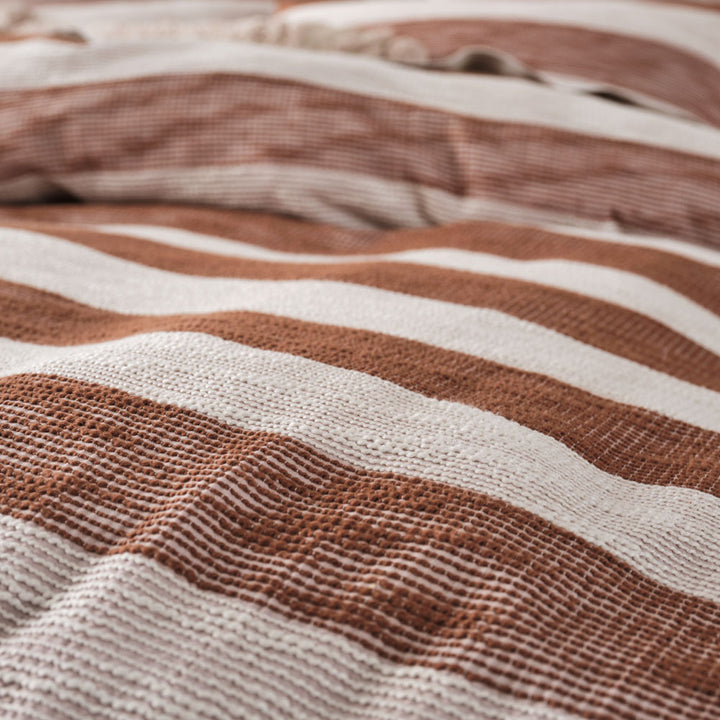 Linen House Oceania Cinnamon Quilt Cover Set Detail | My Linen