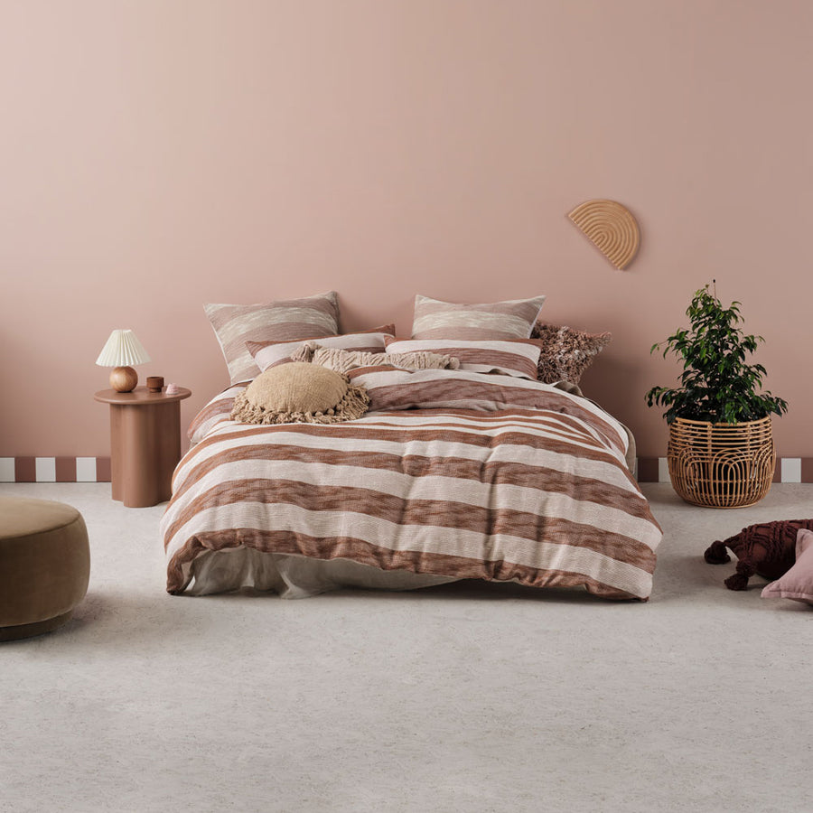 Linen House Oceania Cinnamon Quilt Cover Set | My Linen