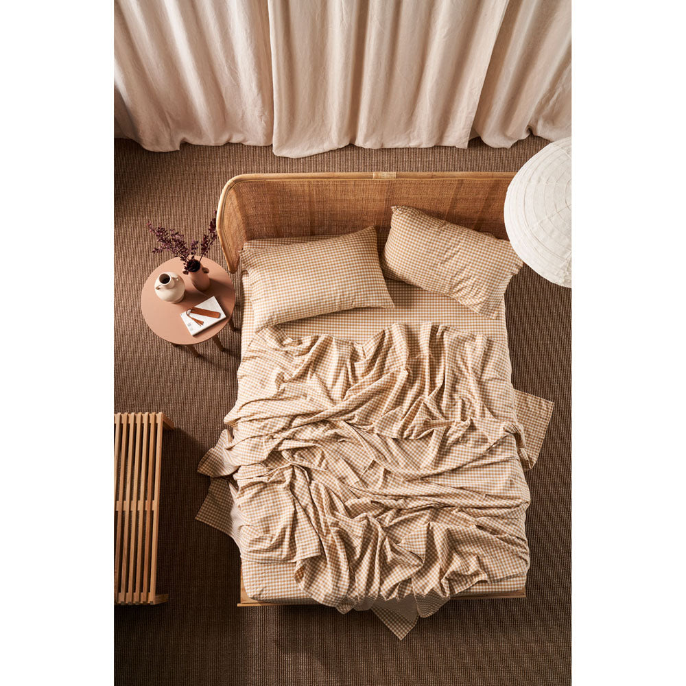 Springsteen Caramel Sheet Set | Double Bed