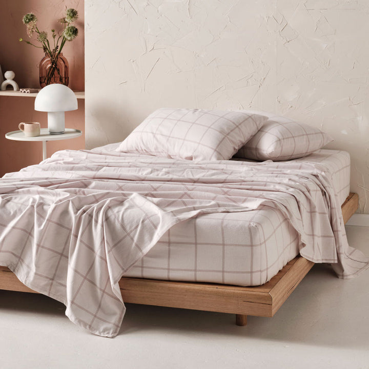 Morella Dusk Flannelette Sheet Set | Single Bed