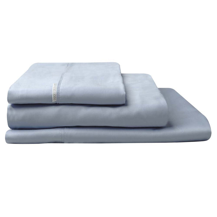 300TC Cotton Percale Sheet Set Denim | Single Bed