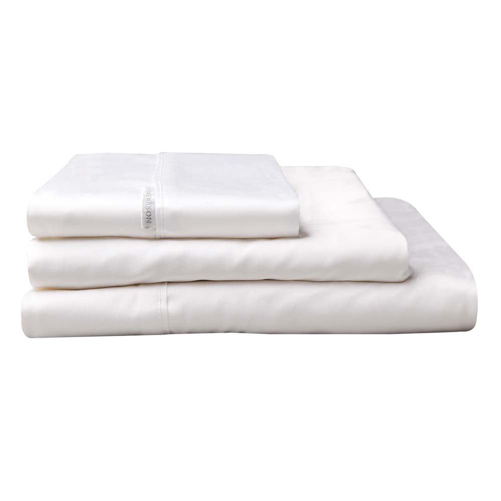 300TC Cotton Percale Sheet Set White | King Bed