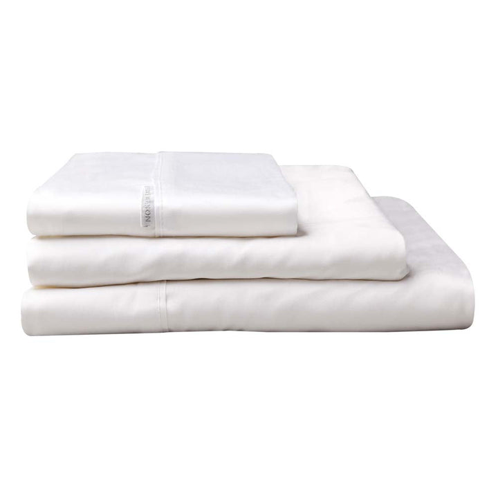 300TC Cotton Percale Sheet Set White | King Bed