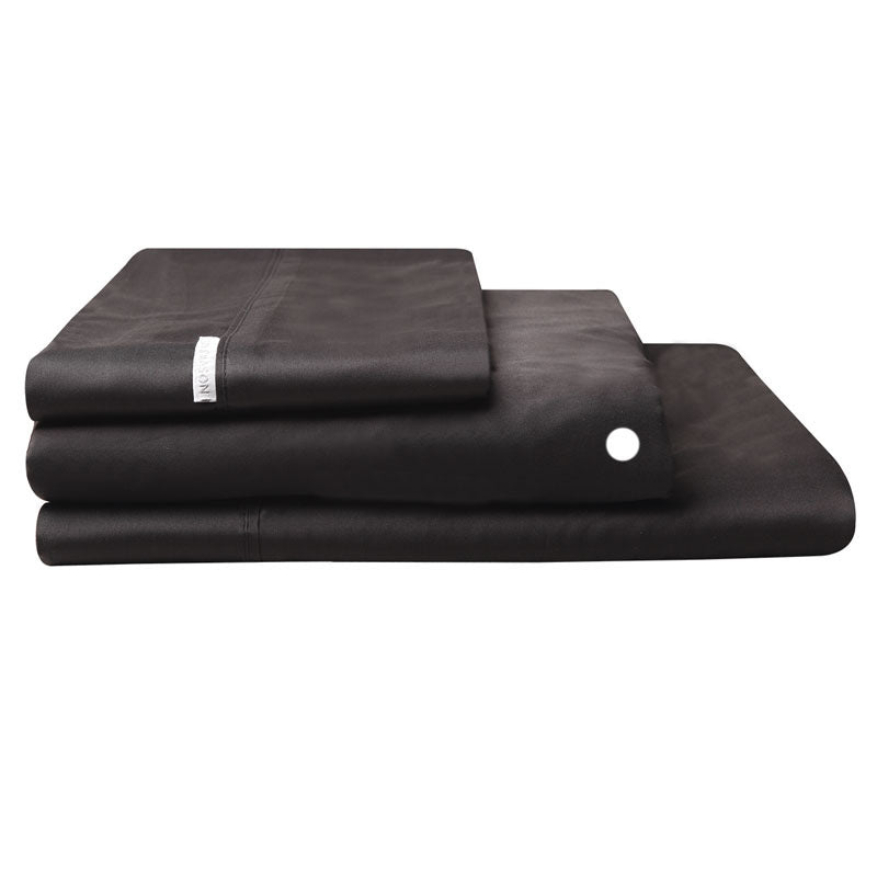 100% Egyptian Cotton Sateen Fitted Sheet 400TC Granite | King Bed