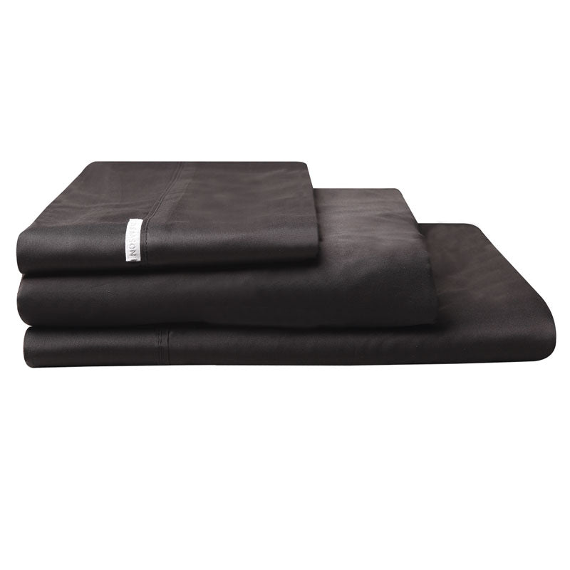 100% Egyptian Cotton Sateen Sheet Set 400TC Granite | Single Bed