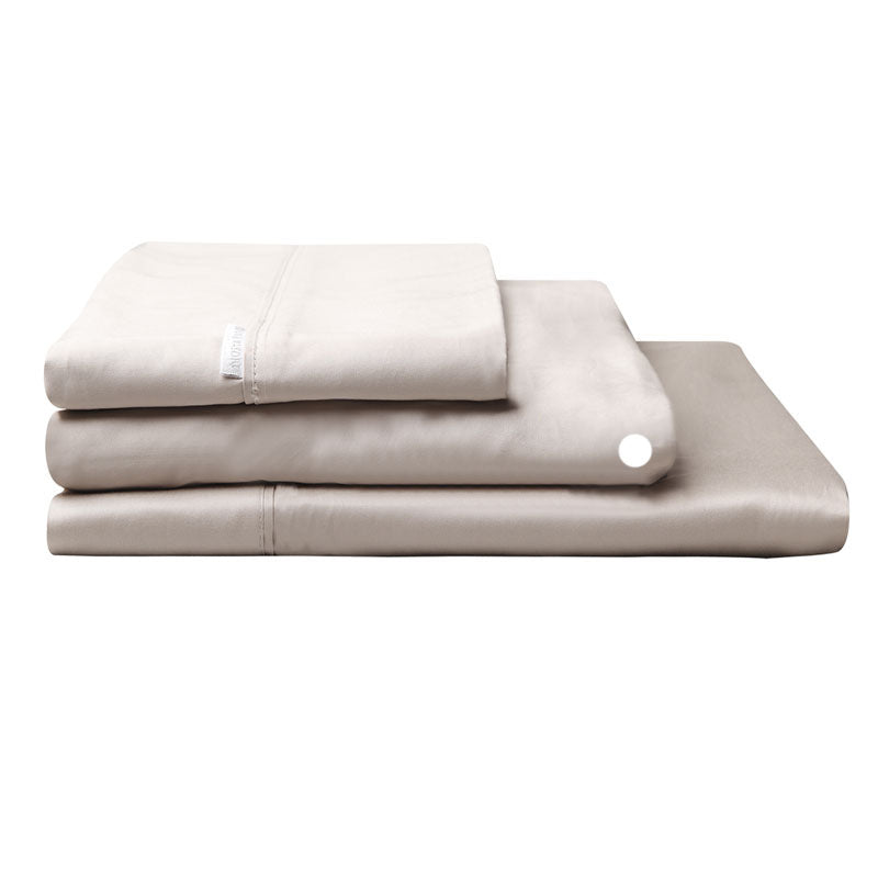 100% Egyptian Cotton Sateen Fitted Sheet 400TC Linen | Queen 60cm Bed