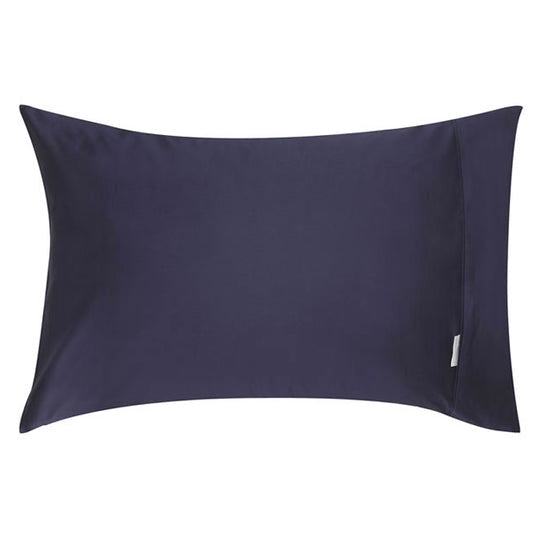 Navy 100% Egyptian Cotton Sateen 400TC Standard Pillowcase