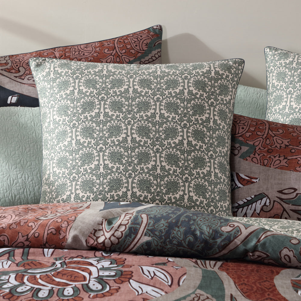 Logan and Mason Anikah Multi European Pillowcase Lifestyle | My Linen