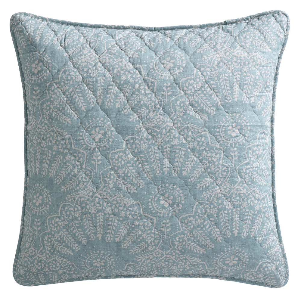 Logan and Mason Anniston Sage European Pillowsham | My Linen