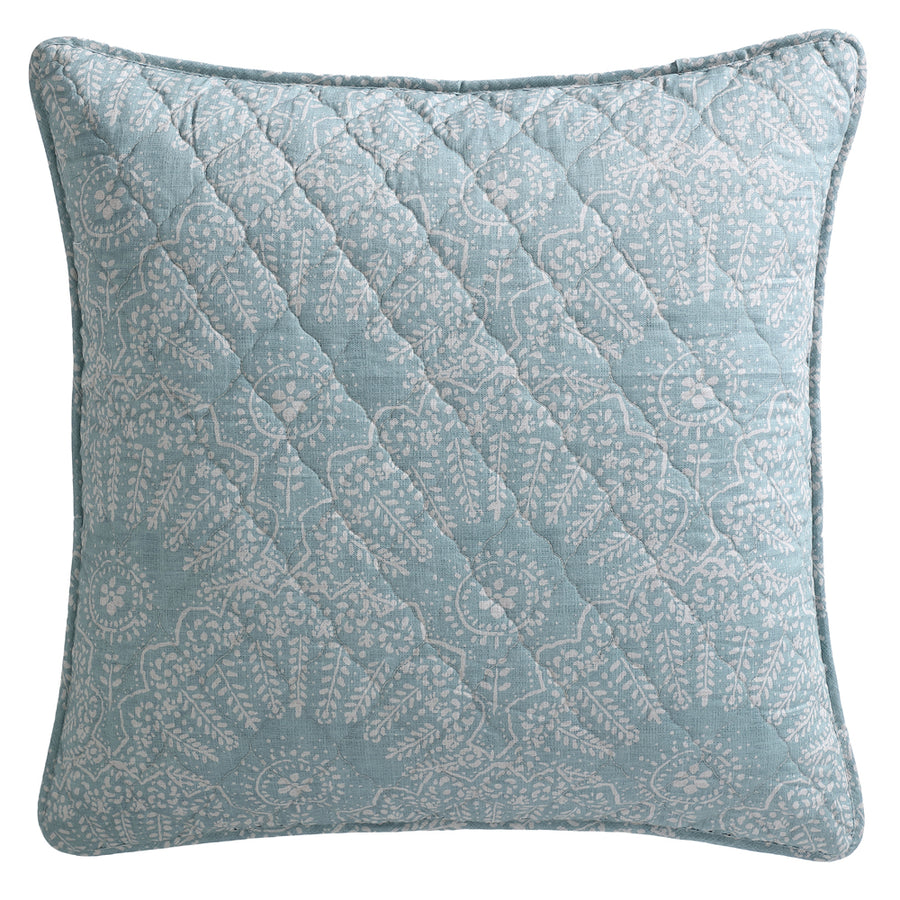 Logan and Mason Anniston Sage European Pillowsham | My Linen