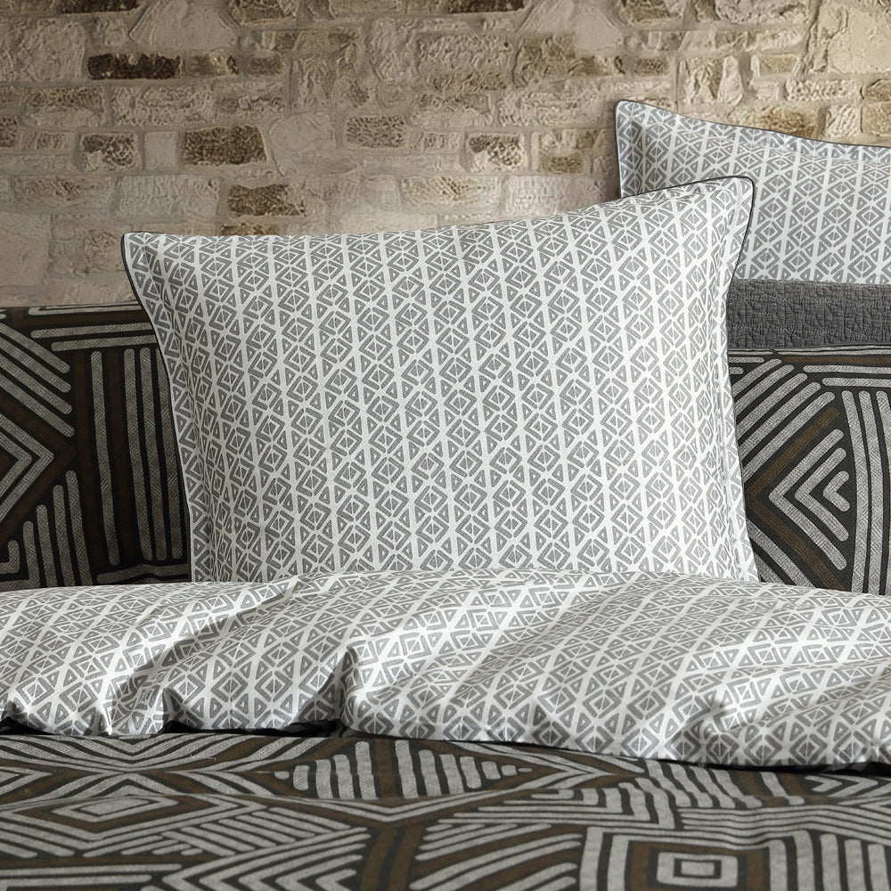 Logan and Mason Ashen Charcoal European Pillowcase Lifestyle | My Linen