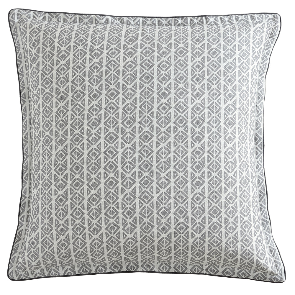 Logan and Mason Ashen Charcoal European Pillowcase | My Linen