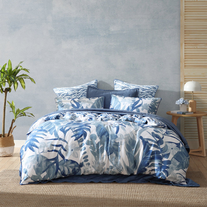 Atherton Blue Quilt Cover Set | Super King