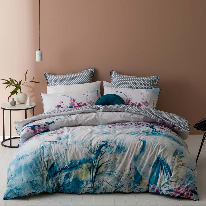 Augusta Blue Quilt Cover Set | King Bed