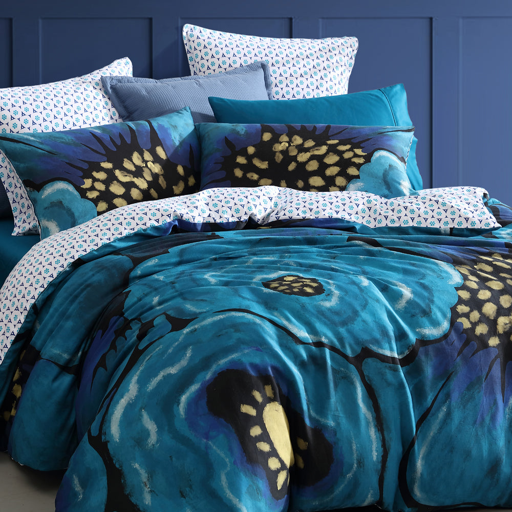 Avalon Blue Quilt Cover Set | King Bed