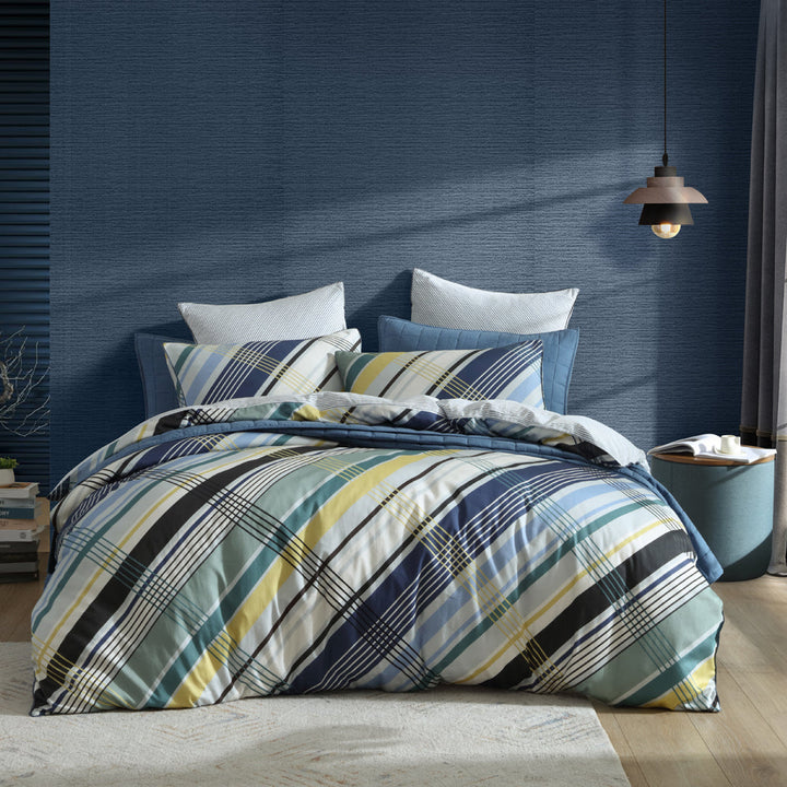 Beach House Blue Quilt Cover Set | Queen Bed